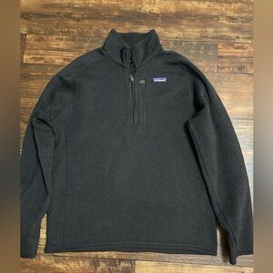 Patagonia Men's Zip-Up Black Sweater